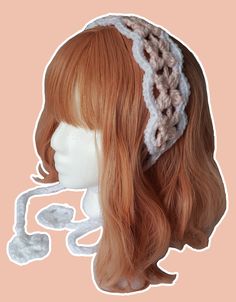 Crocheted flower headband using pink sparkle acrylic yarn and white acrylic yarn. Headband measures 16 inches long with 16 inch long straps to tie. The perfect accessory for a flowy, summer fit.  ｡･ﾟ･ﾟ･ﾟ･ﾟ･ﾟ･ﾟ･ﾟ･ﾟ･ﾟ｡ ★Made in a cat friendly household ★Made in a smoke free environment ★Machine washable, but hand wash recommended. Do not tumble dry. Sparkle Crochet, Crochet Flower Headband, Crochet Flower Headbands, Crocheted Flower, Pink Headbands, Pink Sparkle, Crochet Headband, Crochet Flower, Cat Friendly