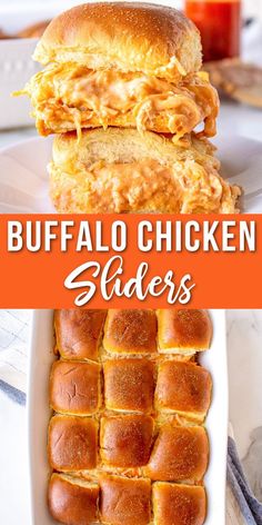 sliders on a plate Sliders Recipes, Buffalo Chicken Sliders, Easy Buffalo Chicken, Kids Dinner