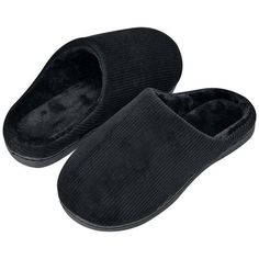 Slip into comfort with this LAVRA Women's Slippers Corduroy House Shoes Memory Foam Bedroom Clogs Gift. These house shoes have a plush fleece lining and comfortable memory foam footbed that combine to provide you with all-day coziness! Its slip-on design makes them easy to slide on and off - perfect for keeping by the bed. The best part is they're machine washable! Pair these winter slippers with all your loungewear favorites, from pajamas to sweatpants and shorts. Size: 13-14 Womens.  Color: Bl Mens Comfy Shoes, Bed Slippers, Chris Moyles, Man Slippers, Bedroom Shoes, Men's Bedroom, House Shoes Slippers, Men Slippers, Slippers For Men