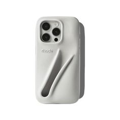 a white phone case with an unusual design on it