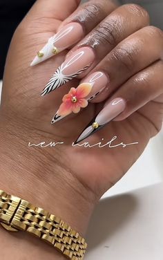 Soft Nails Acrylic, Stilleto Nails Designs, Boho Nails, Long Acrylic Nail Designs, Dope Nail Designs, Classic Nails, Soft Nails, Long Square Acrylic Nails