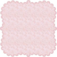 a pink lace doily on a white background