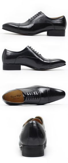 You can match this splendid pair of Classic Oxford shoes with any look to add fun to your casual activities. Made using genuine leather with PU insoles, the solid pattern of these stylish brogues is durable and comfortable. Fitted with rubber outsoles, they will keep you sturdy and your gait confident. Give your ensemble an elegant finish, get these chic lace-up shoes today! Specifications Upper Material: Genuine LeatherUpper-Genuine Leather Type: Cow LeatherPattern Type: SolidLining Material: G Black Leather Shoes, Mens Oxfords, Classic Man, British Style, Solid Pattern, Leather Loafers, Lace Up Shoes, Loafers Men, Slip On Shoes