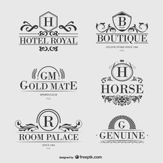 six logos for hotels and boutiques