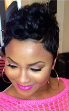 Gorgeous hair and makeup Makeup Flawless, Sassy Chic, Cute Short Haircuts, Pixie Styles