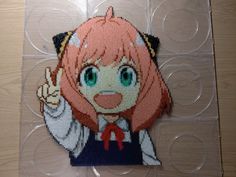 Perler Beads Anya, Chibi Perler Beads, Anime Diys, Pixel Beads, Hama Bead