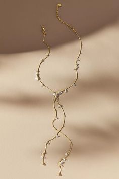 Pearl Beaded Lariat Necklace | Anthropologie Beaded Lariat Necklace, Gold Lariat Necklace, Accessories Jewelry Necklace, Brass Glass, The Pearl, Lariat Necklace, Jewelry Creation, Pearl Beads, Pearl Jewelry