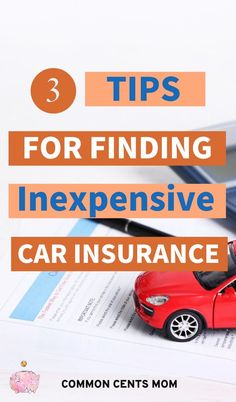 a red car with the title 3 tips for finding expensive car insurence