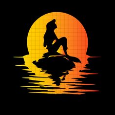 the silhouette of a woman sitting on top of a rock