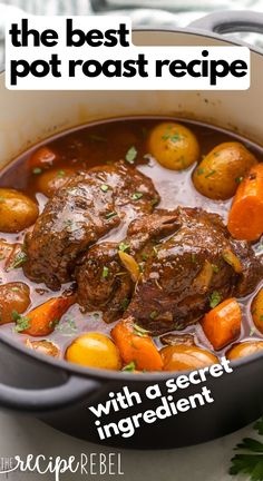 the best pot roast recipe with a secret ingredient is made in one pan and ready to be eaten