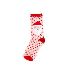 Carry the Christmas spirit with you all December long with these festive Santa socks. Featuring a charming Santa icon and red and pink dot pattern, these holiday socks make a festive statement while keeping your toes cozy this Christmas. • 100% polyester• Machine wash. Tumble dry low.• Available in sizes:Child size 2-3 yearsChild size 6-8 yearsUnisex size 9-11Unisex size 10-13 View the Whimsy Christmas Collection HERE Head Sock, Santa Socks, Santa Head, Holiday Socks, Mind's Eye, Dots Pattern, Cozy Space, Paper Goods, Christmas Spirit