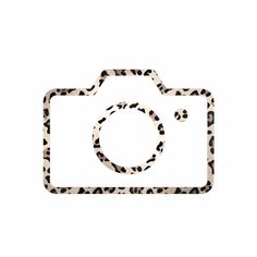 an animal print camera lens cover on a white background with the image of a camera