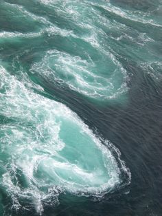 an aerial view of the ocean with waves