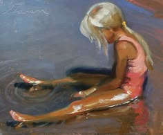 Jeffrey T Larson, Art Plage, The Shallows, Arte Inspo, Art Et Illustration, Ap Art, Beach Art, Figure Painting