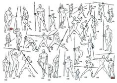 an image of different poses and body shapes for the man to draw in this drawing