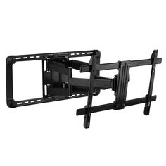 a large black tv wall mount with two arm rests on it's back side