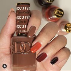 Dnd Fall Nail Colors, Gold Gel Polish, Nail Vibes, Acrylic Nail Supplies, Gel Nail Polish Colors, Nail Polish Colors Fall