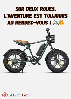 an advertisement for a small motorcycle with the words,'laventre est toujours au rende - vos i '