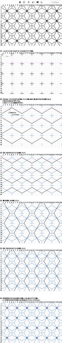 an image of different lines that are in the same pattern, and each one is drawn with