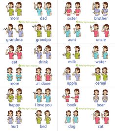 Sign Language More, Teaching Baby Sign Language, Baby Sign Language Chart, Sign Language For Toddlers, Toddler Chart