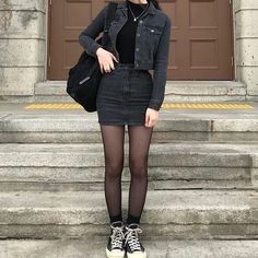 Rock Outfit, Outfit Trends, Mode Inspo, 가을 패션, Black Tights, Mode Inspiration