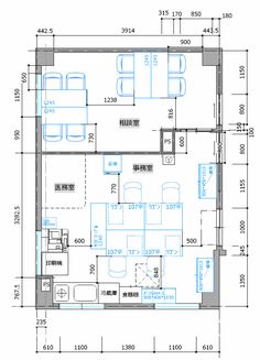 the floor plan for an office building