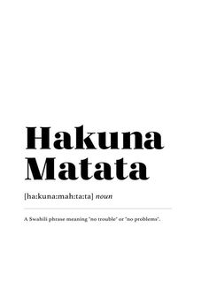 the cover of hakuna matataa's book