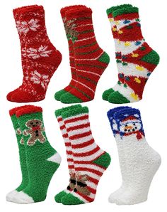 PRICES MAY VARY. Super soft, super warm, super comfy Made of ultra-plush fabric Soothing for tired feet Machine washable Great stocking stuffer winter warm (gifts for Christmas or any holiday occasions) Christmas Slippers, Fleece Socks, Bed Socks, Holiday Socks, Fluffy Socks, Winter Slippers, Warm Christmas, Fuzzy Socks, Fuzzy Slippers