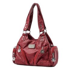 Category:Shoulder Bag; Embellishment:Rivet,Zipper; Gender:Women's; Type:Hobo Bag; Occasion:Daily; Material:PU Leather; Width:11; Height:22; Pattern:Solid Color,Vintage; 2024 Trends:Work Bag; Length:29 Y2k Bags, Y2k Handbag, Tote Design, Y2k Shoulder Bag, Bag Y2k, Motorcycle Bag, Leather Rivets, Bags Vintage, Cheap Handbags