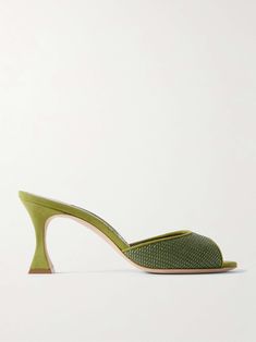 Raffia Sandals, Almond Shaped, Mule Sandals