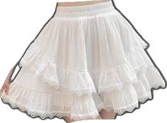 Cute White Ruffled Mini Skirt, White Tiered Mini Skirt With Ruffles, Cute White Mini Skort, Cute White Skirted Skort, Cute White Skirted Bottoms, White Mini Skort With Ruffle Hem, White Ruffle Hem Mini Skort, White Tiered Skort With Ruffles, White Ruffled Mini Skirt Petticoat