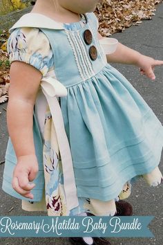 Rosemary and Matilda Bundle Baby - Violette Field Threads  - 1 Peasant Style Dress, Baby Things, Little Dresses