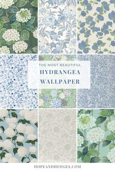 If you love floral wallpaper, you're going to absolutely LOVE these Hydrangea Wallpaper ideas! I LOVE this classic garden wallpaper style. Classic ​ ​blue and green floral wallpaper with pops of pink, purple, green, blue or white hydrangeas, these are simply stunning. If you're looking for an instant refresh for your home, consider any of these 63 most beautiful hydrangea wallpaper options!