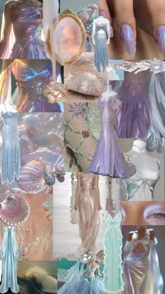 Fairytale Dress Aesthetic, Mermaid Collage, Siren Costume, Debut Photoshoot, Iridescent Mermaid, Detailed Crochet, Siren Mermaid, Mermaid Halloween, Mermaid Siren