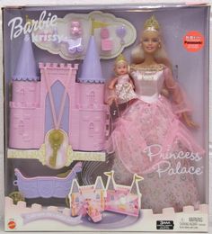 the barbie princess palace playset is in its box