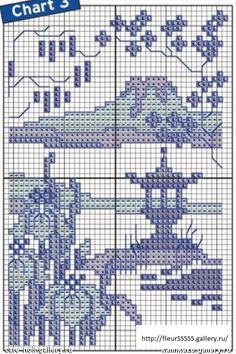 a cross stitch pattern with the words chart 3 on it and an image of a helicopter