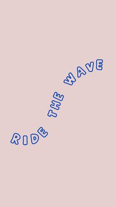 the words wave are written in blue on a pink background