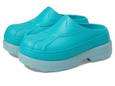 SOREL Caribou Clog - Women's Clog/Mule Shoes : Miami/Aqua Haze : Make your walk more comfortable by wearing SOREL Caribou Clog throughout the day. This clog features a round toe silhouette in a slip-on style. Fit tip: For 1/2 sizes, order next size up. Synthetic upper. Synthetic lining and insole. Iconic Caribou lug design provides proven traction. Synthetic outsole. Imported. Measurements: Heel Height: 1 3 4 in Weight: 11.3 oz Platform Height: 1 in Product measurements were taken using size 7, Blue Slip-on Clogs For Outdoor Activities, Waterproof Slip-on Casual Clogs, Casual Waterproof Slip-on Clogs, Outdoor Slip-on Platform Clogs, Comfortable Waterproof Slip-on Clogs, Waterproof Comfortable Slip-on Clogs, Solid Color Synthetic Slip-on Clogs, Fun Synthetic Slip-on Clogs, Playful Synthetic Slip-on Clogs