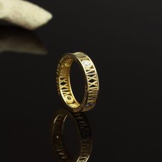 "14k Gold graduation ring, Roman numeral college ring 2024, High school class ring, Graduation gift for her. Looking for a special way to commemorate those academic milestones? Introducing my stunning 14k Gold Roman numeral Graduation Ring - a timeless piece that beautifully captures the essence of achievement. Whether it's for a high school graduation or a college triumph, this ring is a unique and meaningful way to celebrate the graduate in your life. It's not just a ring; it's a story, a memo Grad Rings, Graduation Rings College, Class Rings College, College Ring, Class Rings High School, Graduation Ring, Roman Numeral Ring, School Rings, College Rings