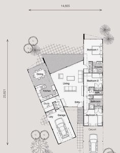 the floor plan for this modern house