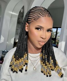 70 Trendy Fulani Braids Hairstyles For 2024 Braids Designs, Hair Braid Designs, African Hair Braiding Styles, Box Braids Hairstyles For Black Women, Quick Braided Hairstyles, Short Braids, Feed In Braid, Fulani Braids, Braids With Beads