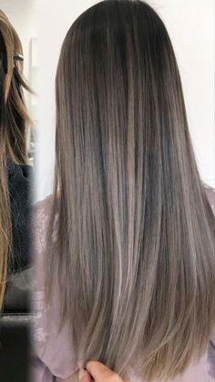 Straight Ash Brown Hair, Ash Blonde Balayage Straight Hair, Lighter Brown Hair With Highlights, Ash Brown Balayage Straight Hair, Asian Hair Balayage Ash, Soft Brown Balayage, Ash Brown Hair Balayage, Lighter Brown Hair, Highlights Brown Hair Balayage