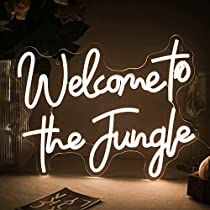 welcome to the jungle neon sign