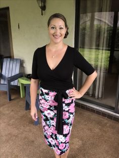 Agnes & Dora wrap top and pencil skirt. Perfect for the office or a night out. www.dressingupwithstacy.com Floral Skirt, The Office