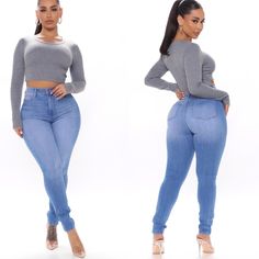 Nwt Fashion Nova Show Off The Curves Super Stretch Skinny Jeans Size 3 New With Tags And Bag Medium Blue Wash Curvy Skinnny Jean Super Stretch High Rise Fashion Bottoms, Female Anatomy, Fashion Nova Jeans, Medium Blue, Love Of My Life, Fashion Nova, Show Off, Of My Life, Jeans Size