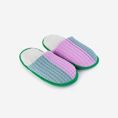 A plush, colorful take on your favorite spa-style house slippers. Backless slide slippers knit with a two-tone waffle pattern. Fully fleece-lined with slip-resistant padded soles. Sizes S/M (Womens 6-9, Mens 5-7.5)L/XL (Womens 9.5-12.5, Mens 8-11) Details Body – 100% Soft AcrylicLining - Polyester FleeceFoam cushioned sole with slip resistant patchesHand wash, dry flat away from heat. Bar Apron, Hair Necklace, Spa Style, Candle Wrap, Cocktail Book, Blue Lilac, Slide Slippers, Back Bag, Print Calendar