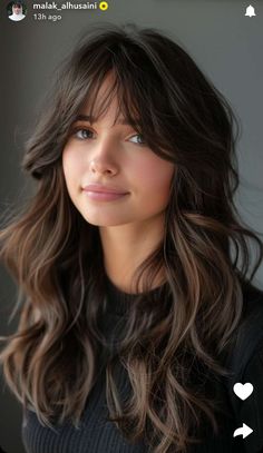 Hair Inspiration Long, 사진 촬영 포즈, Haircuts For Wavy Hair, Long Layered Hair, Haircuts For Long Hair, Curtain Bangs, Layered Haircuts