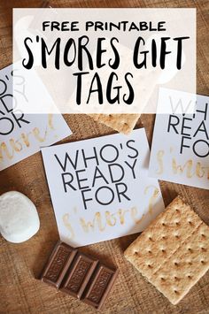 free printable s'mores gift tags