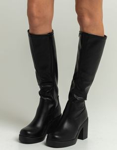 SODA Womens Knee High Boots - BLACK | Tillys 90s Boots, Dr Shoes, Black High Boots, Soda Shoes, Shoe Wishlist, Black Boots Women, Womens Knee High Boots, Jean Grey, Pretty Shoes