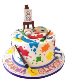 Art Parties, Art Birthday Party, Cool Birthday Cakes, Children's Art